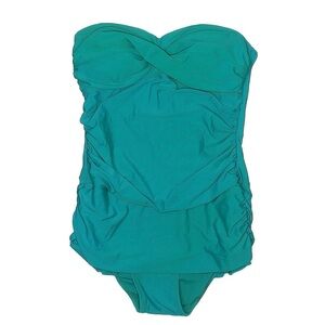 Teal Strapless Swimsuit
